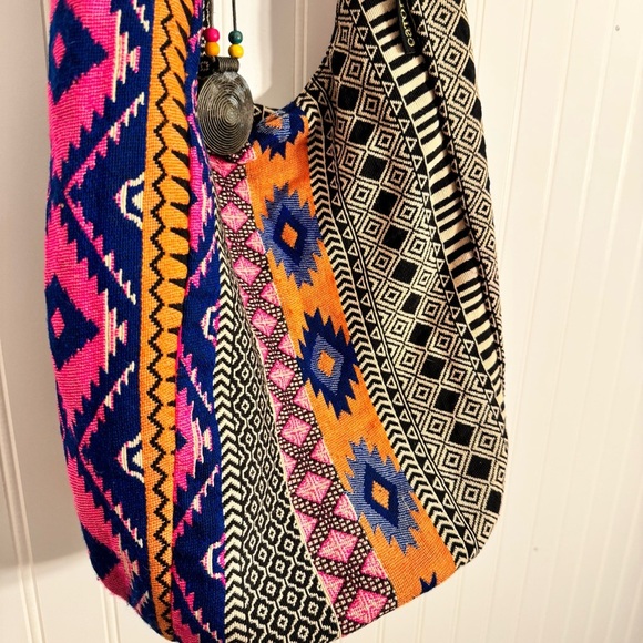 Catori Women’s Bohemian Multi-Color and Pattern Shoulder Bag - Picture 2 of 16